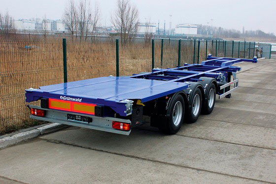 Container truck trailer